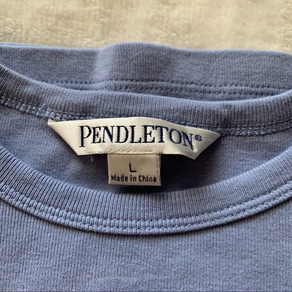 Light Blue Pendleton T-Shirt Size Large - Picture 2 of 3
